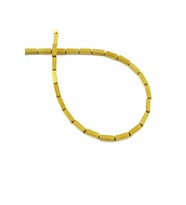 Hematit Doğal Taş Parlak Gold Dikdörtgen Kesim 2x6mm Dizi [AA]