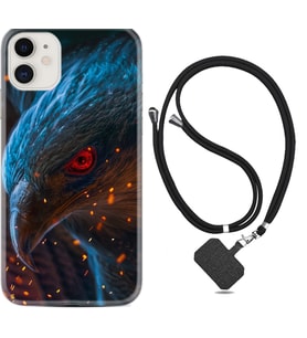Apple iPhone 11 12 13 Mini Kılıf Boyun Askılı Silikon Şahin 1756