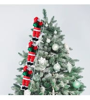 96 CM 3LÜ MERDİVENE TIRMANAN NOEL BABA YILBAŞI ÇAM AĞACI SÜSLERİ YILBAŞI SÜSÜ VİTRİN NOEL SÜSLERİ
