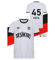 Beşiktaş Orijinal Lisanslı Nostalji Beyaz Kişiye Özel Forma