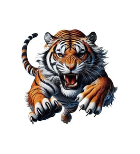 Tiger Attack Kaplan Sticker Araba, Motorsiklet, AraçEtiket Cam Sticker 19CM