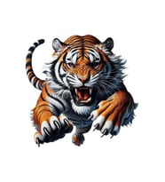 Tiger Attack Kaplan Sticker Araba, Motorsiklet, AraçEtiket Cam Sticker 19CM