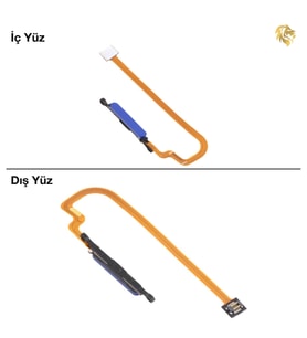 Xiaomi Poco M3 Uyumlu Parmak İzi Filmi Mavi Parmak İzi Sensörü Parmak İzi Okuyucu Home Tuşu Flexi