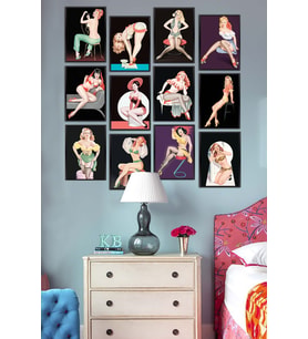 ev dekorasyonu, Duvar Tablosu, Parçalı Mdf Tablo, Pop Art 12 Parça Tablo, Mutfak Mdf Tablo