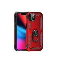 Durukar® iPhone 14 Plus Kılıf Sofya Yüzüklü Silikon Kapak - Kırmızı