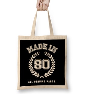 1980 Made In 80 All Genuine Parts Bez Çanta Uzun Saplı