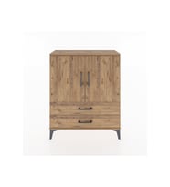 Arges Şifonyer 2 Raflı 2 Çekmeceli 2 Kapaklı 88x30x106 Çam-Çam