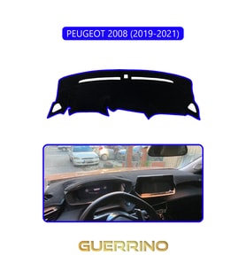 PEUGEOT 2008 (2019-2021)TORPİDO KORUMA HALISI MAVİ KENAR