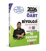 2026 MEB AGS ÖABT Biyoloji Öğretmenliği Tamamı Video Çözümlü 10 Deneme Sınavı Data Yayınları