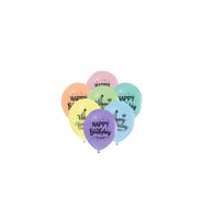 Happy Bırthday Baskılı 12" Makaron Balon 10 Lu M724