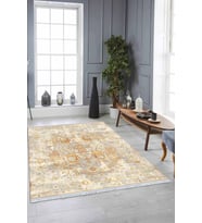 Turuncu Vintage Dokuma Pamuk Taban Kaymaz Kilim KLM205