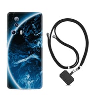 Xiaomi Mi 13 Lite Kılıf Silikon Boyun Askılı İpli Desenli Silikon Blue Planet 1610