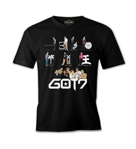 GOT7 - Icon Siyah Erkek Tshirt
