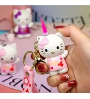 Hello Kitty görünümlü anahtarlık rüzgar geçirmez gazlı çakmak