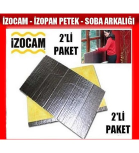 İZOCAM 2'Lİ FOLYOLU KALORİFER-RADYATÖR-SOBA ARKALIĞI İZOPAN 15MMX55CMX90CM