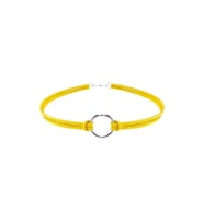 Sarı Renk Kadın Süet Round Choker