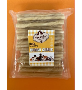 Prochef 50 Adet Naturel Burgu Çubuk 250 Gr Köpek Kemiği & Ödül Maması