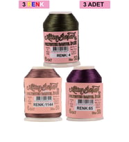Northcity 3 Adet Altınbaşak Oya ve Dantel İpi 20 gr - Royaleks - No: 1144 - 065 - 004