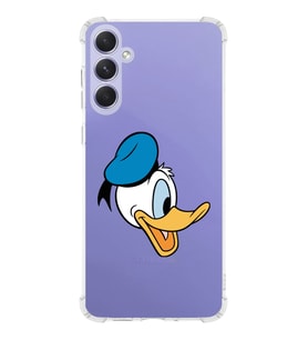 Samsung Galaxy A54 Uyumlu Köşe Korumalı Antişok Kapak Donald Duck Tasarımlı Şeffaf Silikon Kılıf