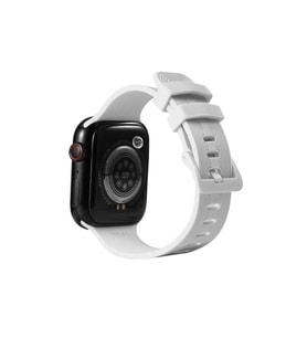 Lexroo Watch Ultra 49mm Kordon KRD-23 Silikon Strap Kayış - Beyaz