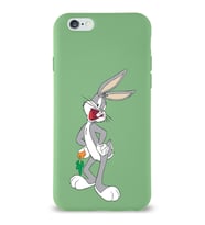 Apple iPhone 6 Plus Uyumlu Lansman Kılıf Bugs Bunny Tasarımlı Altı Kapalı İçi Kadife Kaplı  Kapak (Şeffaf)