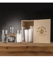 Babaya Hediye İsme Özel Ahşap Kutulu Rakı Seti (Karışık)
