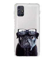 PrintiFy Samsung Galaxy M51 ile Uyumlu Köpek 3 Kamera Korumalı Şeffaf Kılıf