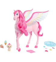 Barbie Rosa Pegasus 10 Aksesuarlı Köpek Yavrusu Dahil, Kanatlı At Oyuncağı, Işıklı Ve Sesli, Sihir D (Çok Renkli)