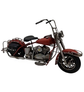 Old Cranky Street Metal Chopper Dekoratif Motosiklet - Büyük Boy