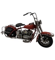Old Cranky Street Metal Chopper Dekoratif Motosiklet - Büyük Boy