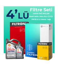 Filtron Ford Mondeo 2.0 Dizel Filtre Bakım Seti Shell Motor Yağlı (2015-2018) 4 Lü