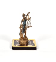 Tannart Avukat Themis Adalet Tanrıçası Dekor Sanat Biblosu Mozaik Mermer Tasarım (Krem)