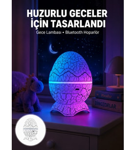 Bluetooth Hoparlör Özellikli 7 Renkli Gece Aydınlatması Yeni Nesil
