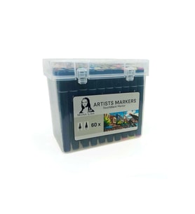 SÜDOR MONA LISA TM1-60 TOUCHBLACK ÇİFT UÇLU MARKER SAPLI PVC KUTU 60 RENK