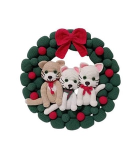 Kedili Kapı Süsü Amigurumi Organik Oyuncak