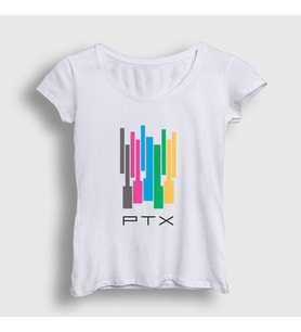 Presmono Kadın Beyaz Colors Pentatonix T-Shirt 74973tt (Beyaz)