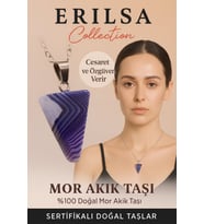Sertifikalı Piramit Model Mor Akik Taşı Kolye – Cesaret ve Özgüven Veren Doğal Taş (Çok Renkli)