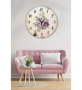 Bilge Retro Tasarımlı Duvar Saati 35x35cm (Baskılı)