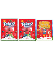KIRMIZI BEYAZ YAYINLARI 1.SINIF 2.DÖNEM TEKNO TÜRKÇE - MATEMATİK - OKUR YAZAR TEKRAR 3'LÜ SET
