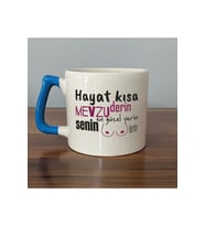 Senin En Güzel Yerin Memelerin Baskılı Sarı Kulplu Prime Kupa - Komik Hediye Bardak Fincan Mug