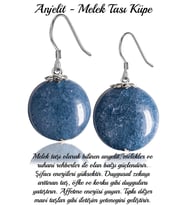 Sertifikalı Anjelit - Angelite Melek Taşı Küpe (Çok Renkli)