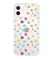 PrintiFy Apple  iPhone 12 ile Uyumlu 1mm Slim Fit Water Color 6 Baskılı Şeffaf  Kılıf