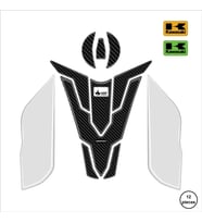 Grippatch - Kawasaki Z900 2025 ile Uyumlu Kaydırmaz 6D Karbon ve Şeffaf 12 Parça Tank Pad Seti GC72