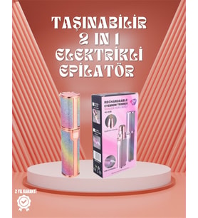 Northcity Paslanmaz Çelik Bıçaklı USB Epilatör – Kaş, Dudak ve Çene Tüy Temizleyici 8000 RPM Hızlı ve Acısız
