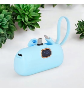 Kişiye Özel Dijital Powerbank 5000 Mah Mavi