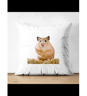 Hamster Model Kırlent Kılıfı - Hamster Yastık Kılıfı
