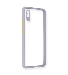 Xiaomi Redmi 9a Kılıf Miami Şeffaf Silikon - Lila