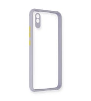 Xiaomi Redmi 9a Kılıf Miami Şeffaf Silikon - Lila