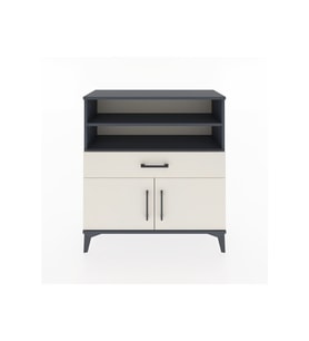 Arges Şifonyer 3 Raflı Tek Çekmeceli 2 Kapaklı 88x30x96 Antrasit-Aytaşı