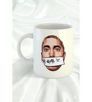 Eminem My Name İs Tasarımlı Hediyelik Porselen Kupa Bardak (Beyaz)